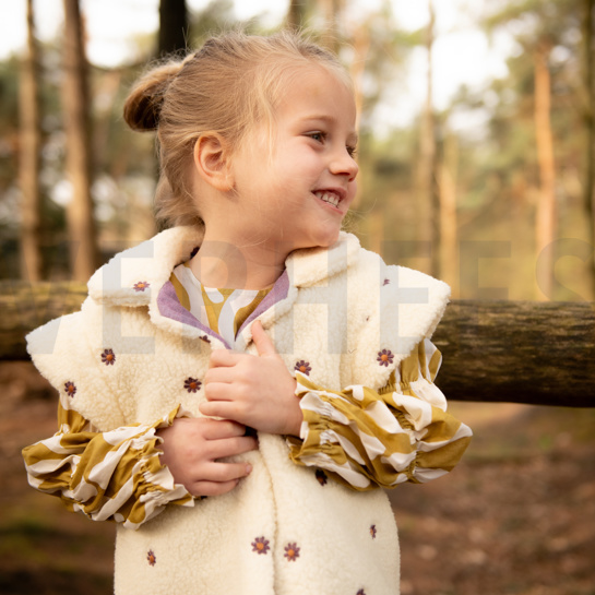 TEDDYSTOFF STICKEREI BLUMEN ECRU #7