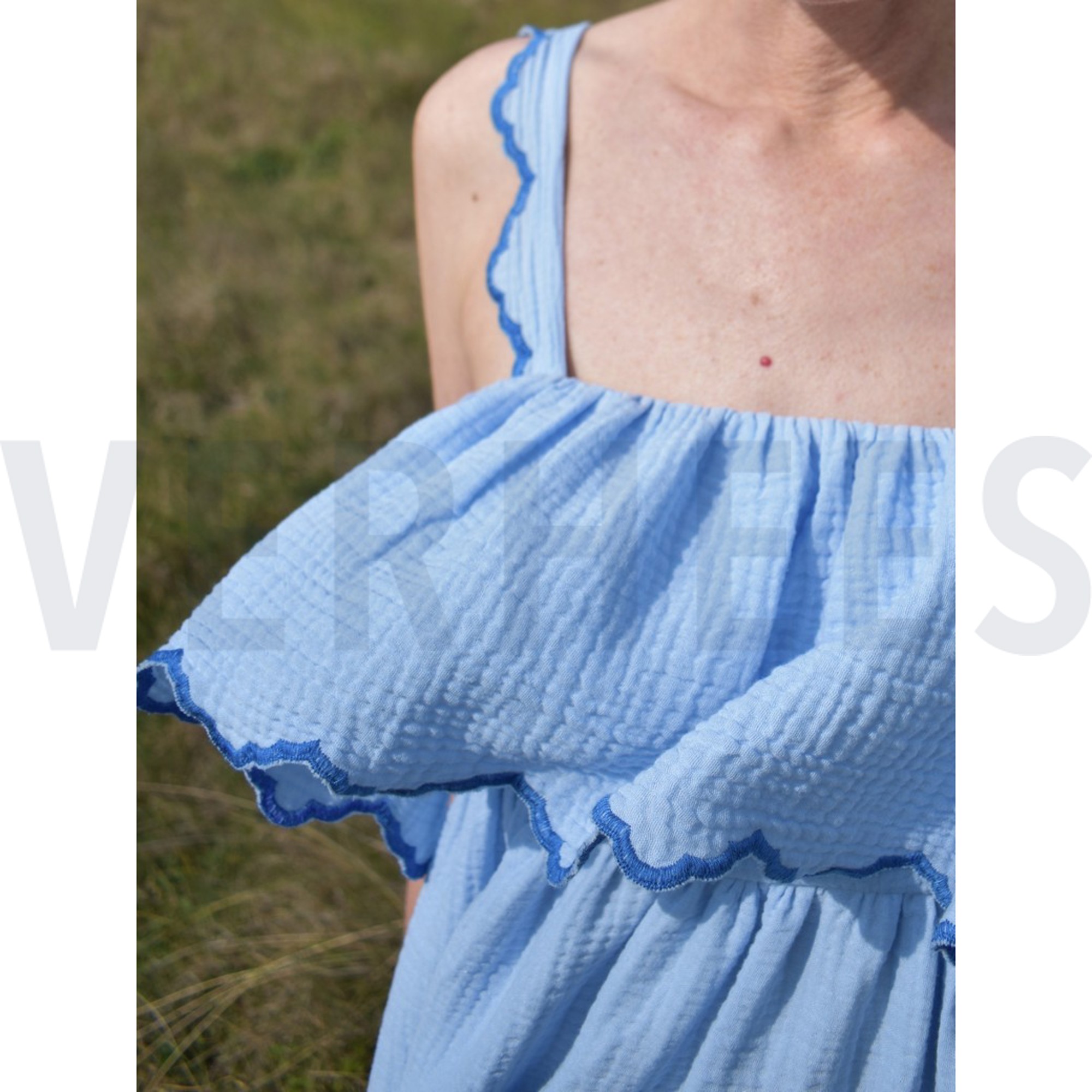 DOUBLE GAUZE TWEE-ZIJDIGE GOLFRAND LICHTBLAUW (high resolution) #6