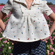 MUSSELIN STICKEREI BLUMEN HELLROSA (thumbnail) #6