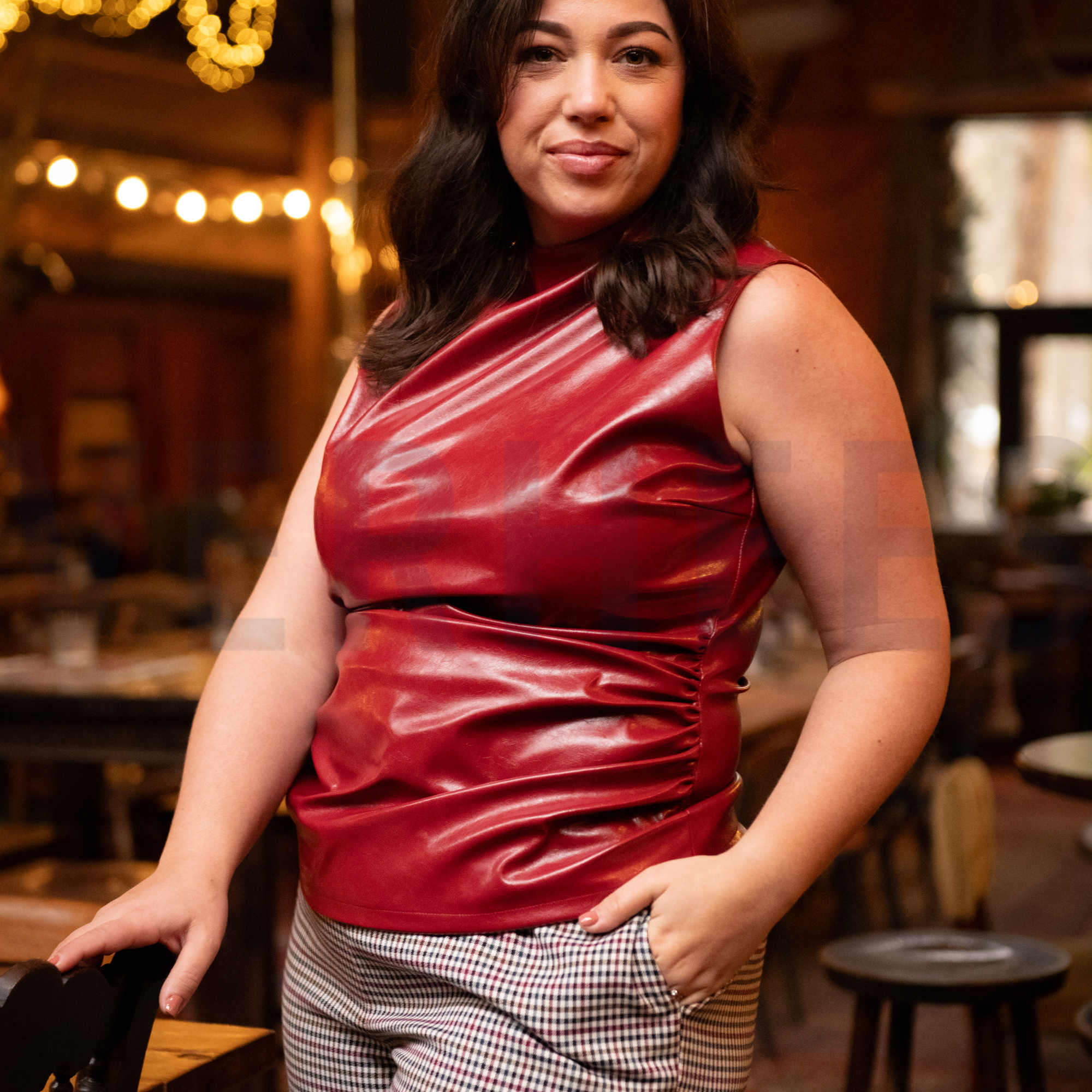 SIMILI CUIR BRILLANT STRETCH ROUGE VIF (high resolution) #6