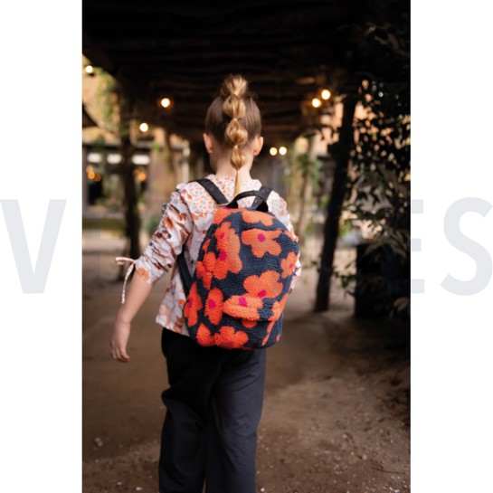 TEDDYSTOFF JACQUARD BLUMEN ARMYGRÜN/ROSA #7