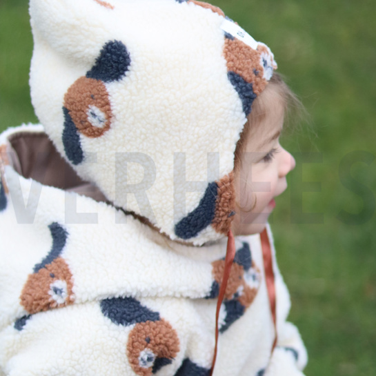 TEDDY JACQUARD CHIENS BEIGE/MARRON #7