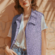 COTTON STEPPED FLOWERS PINK (thumbnail) #6