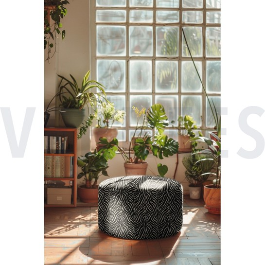 GOBELIN TIERHAUT SCHWARZ/WEISS #7