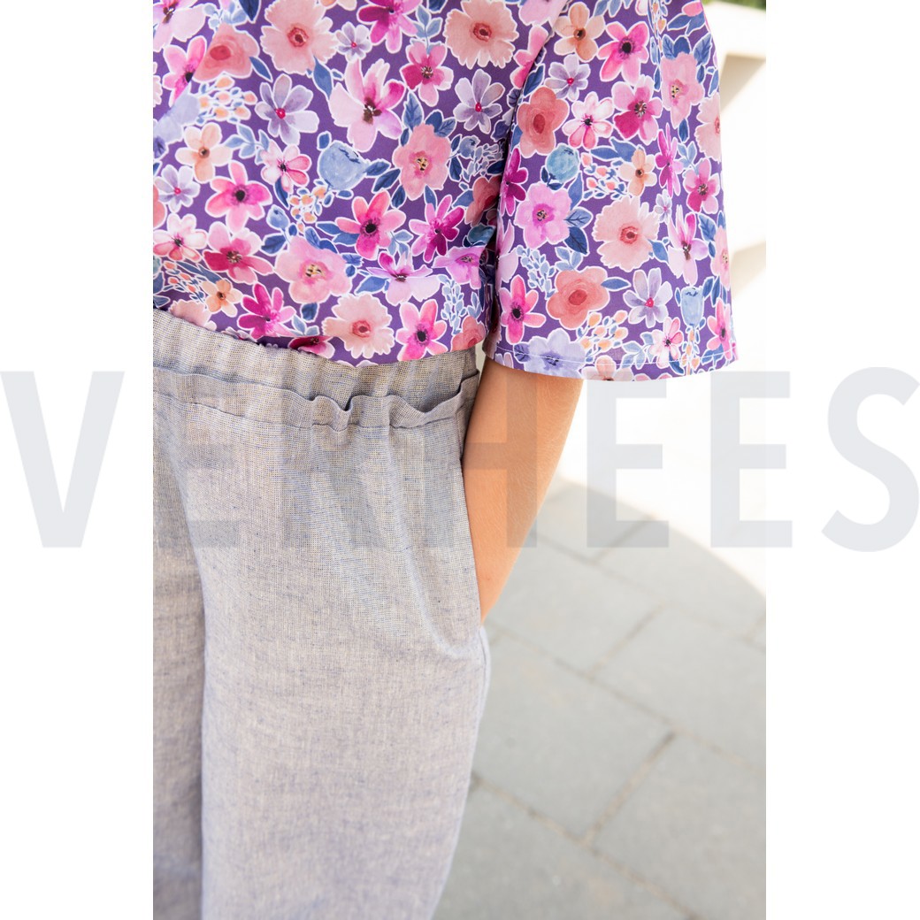 COTTON LINEN LUREX BLUE #7
