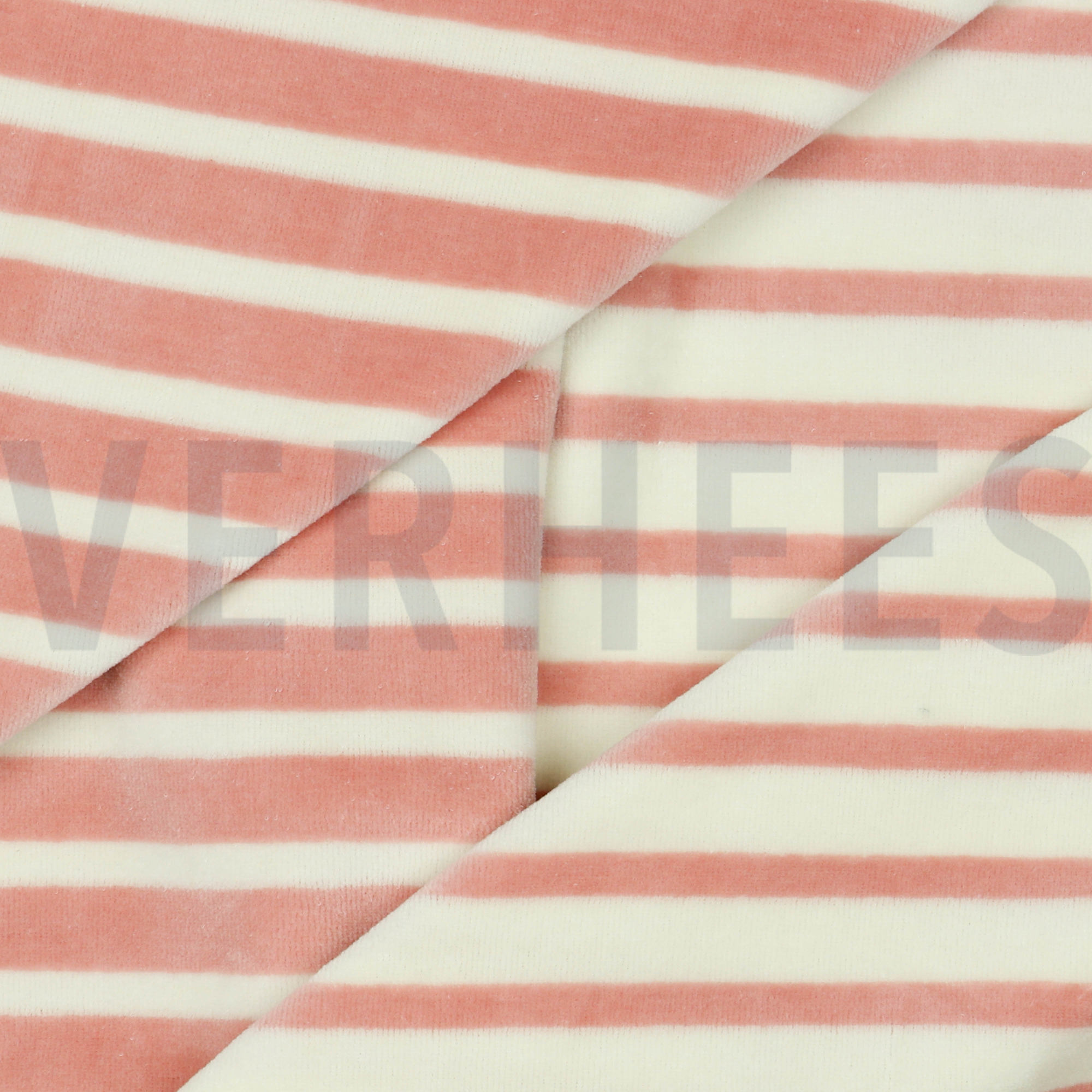 NICKY VELOURS YARN DYED STRIPES ROSE/ECRU (high resolution) #6