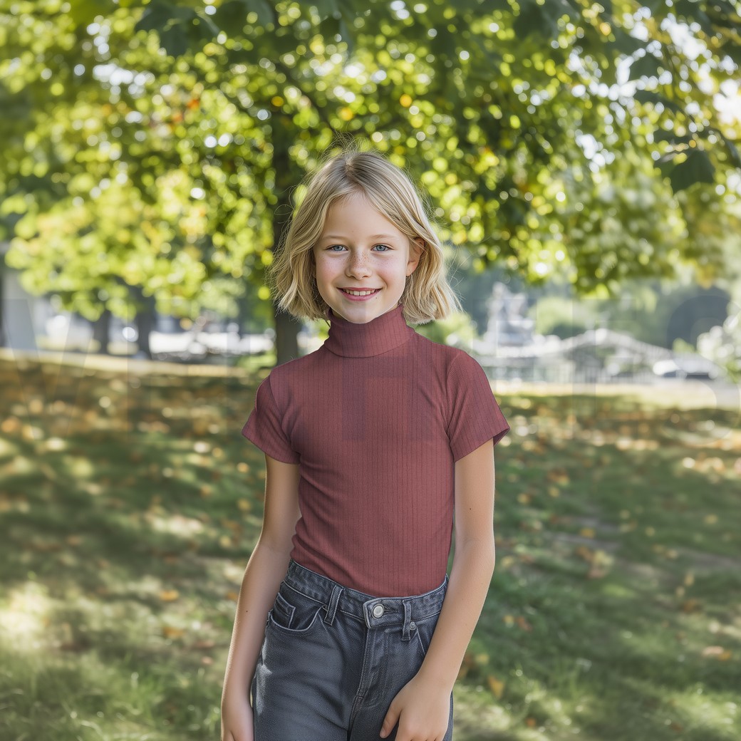 RIB JERSEY BIG DARK BLUSH #7