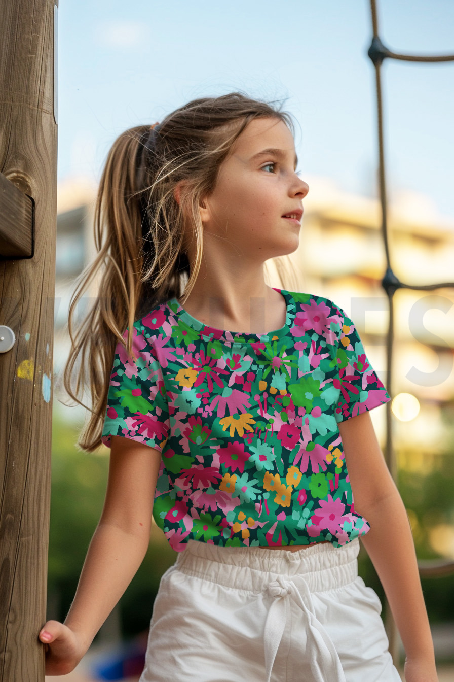 JERSEY GOTS POP BLOSSOM NERIDA HANSEN BLEU MARINE #7