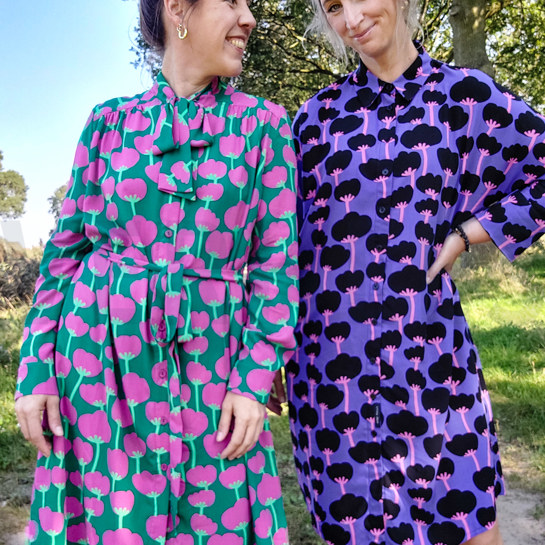 LENZING™ ECOVERO™ MOHNBLUMEN NERIDA HANSEN DUNKELGRÜN #7