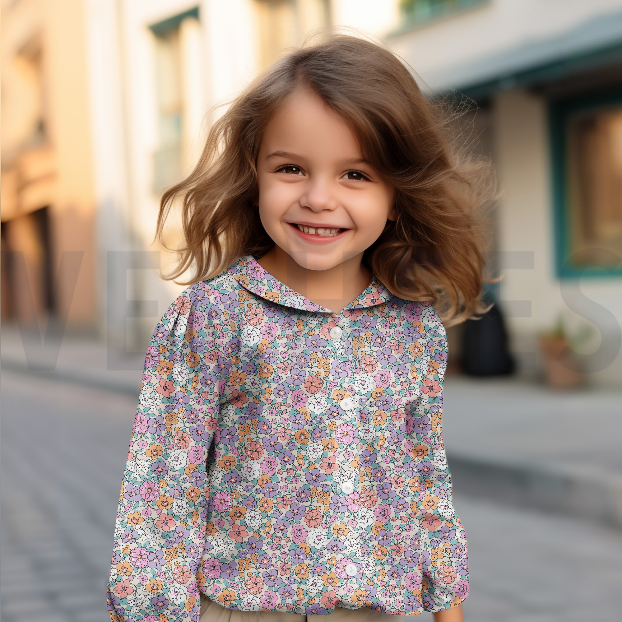 KATOENEN POPLIN GOTS BLOEMEN MARINEBLAUW (high resolution) #6