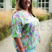 BAUMWOLLE SATIN DIGITAL BLÄTTER ECRU (thumbnail) #6