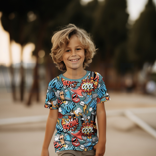 JERSEY DIGITAL GRAFFITI BLEU #7