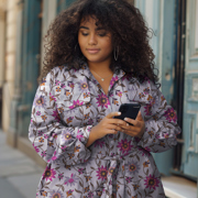 COTTON VOILE FLOWERS LAVENDER (thumbnail) #6