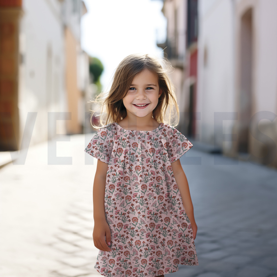 MUSSELIN BLUMEN GEBROCHEN WEISS #7