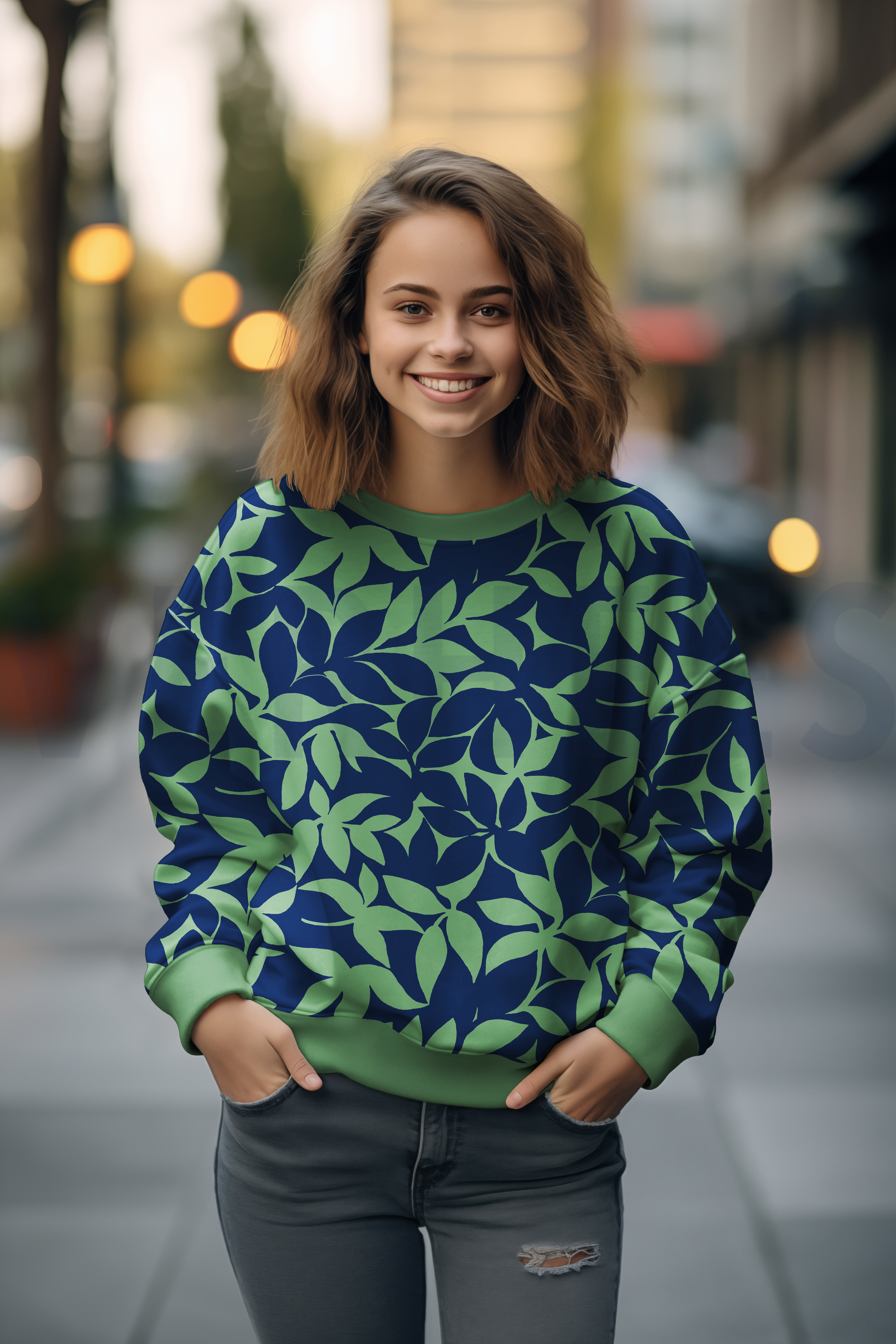 SOFT SWEAT BLÄTTER LILA/VIOLETT #7