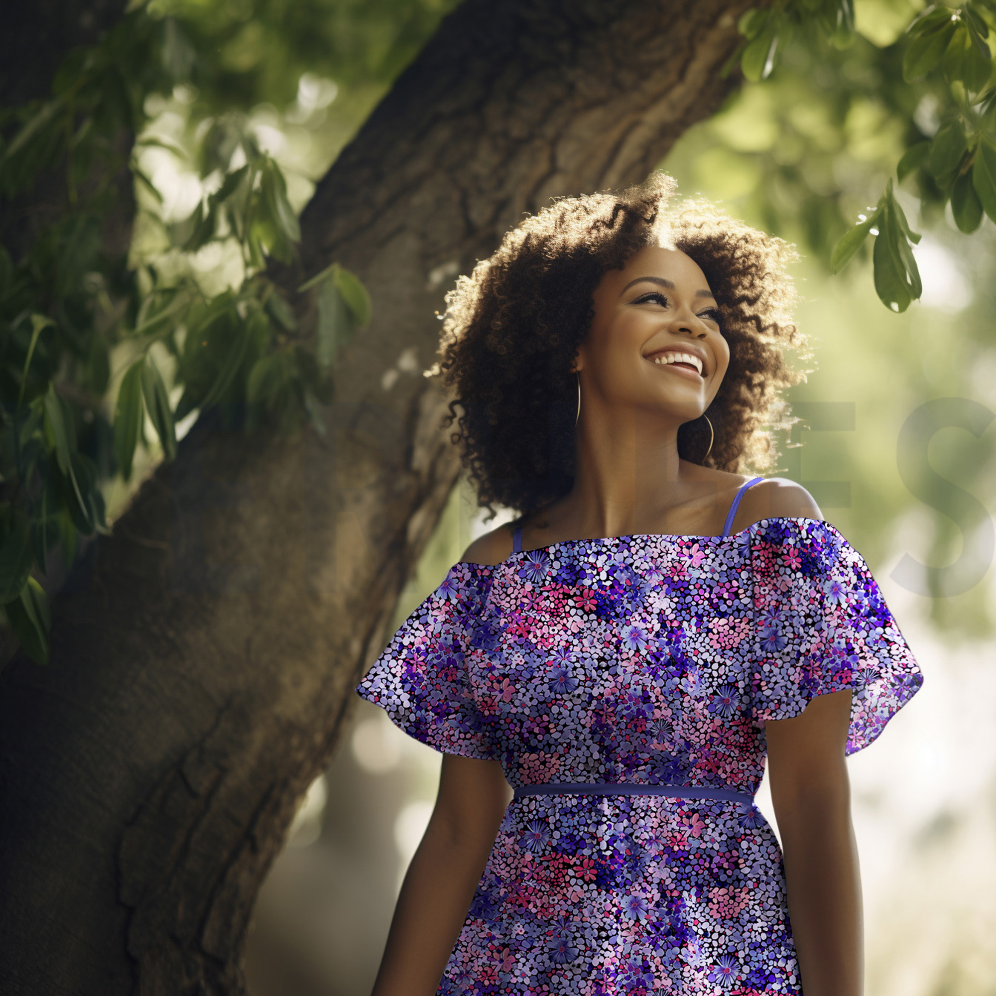 COTON VOILE DIGITAL FLEURS VIOLET (high resolution) #6