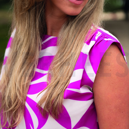 MAGNOLIA STRETCH GEOMETRISCH ZWART #7