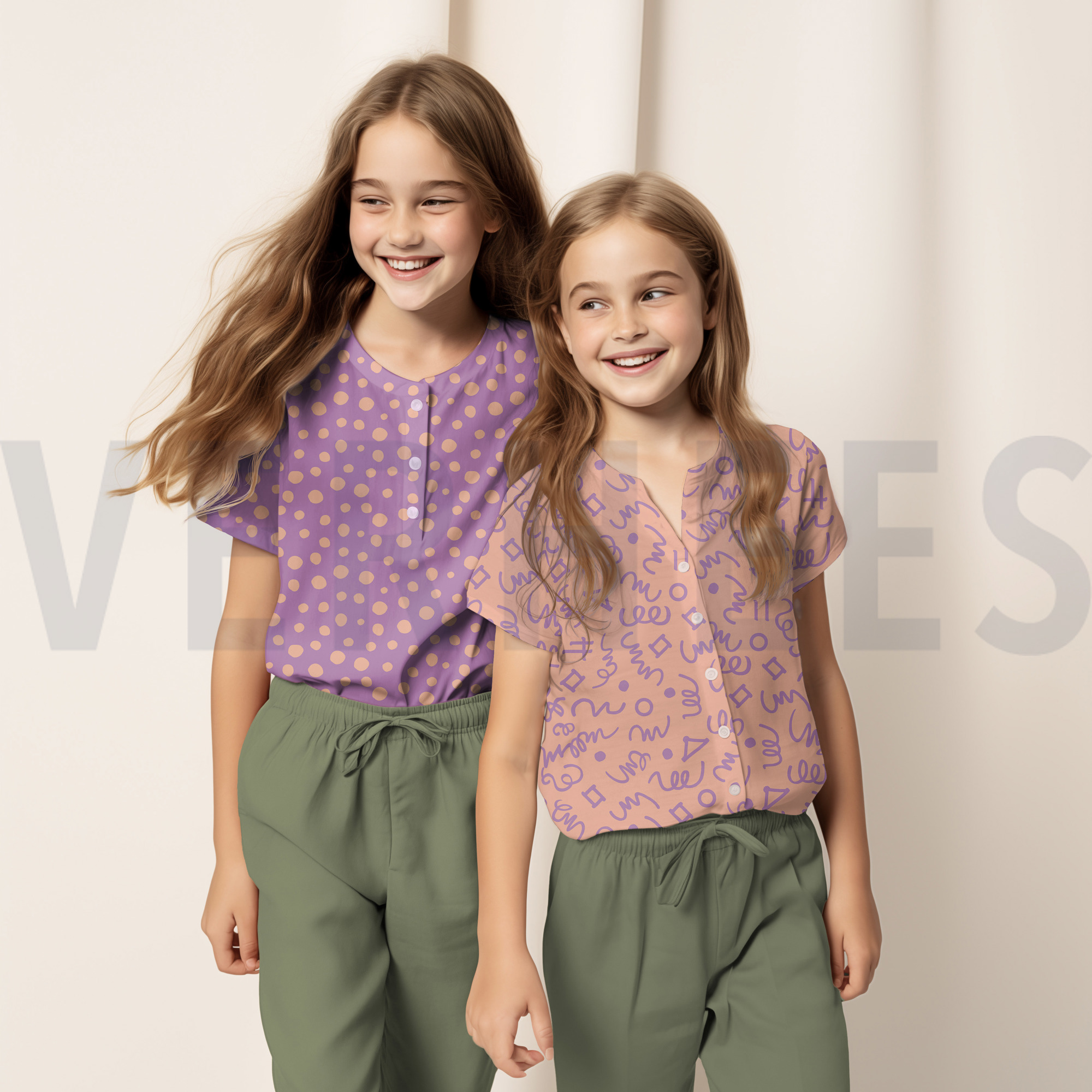 BAUMWOLLE POPELINE GEOMETRISCH MARINEBLAU/PETROL (high resolution) #6