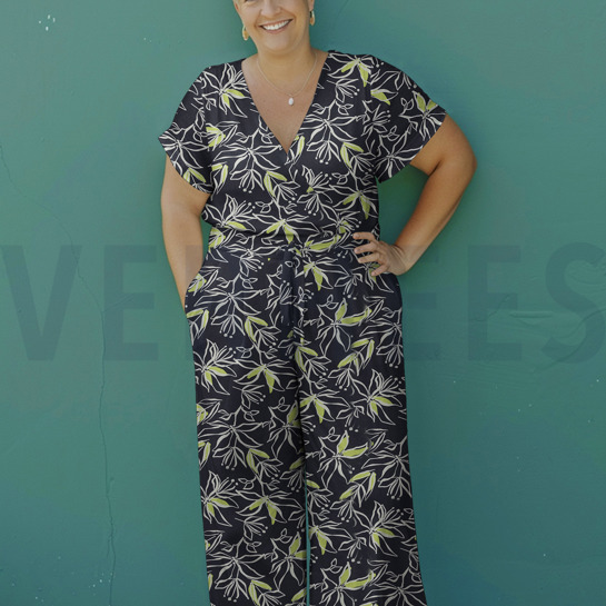 MAGNOLIA STRETCH FLEURS VERT #7