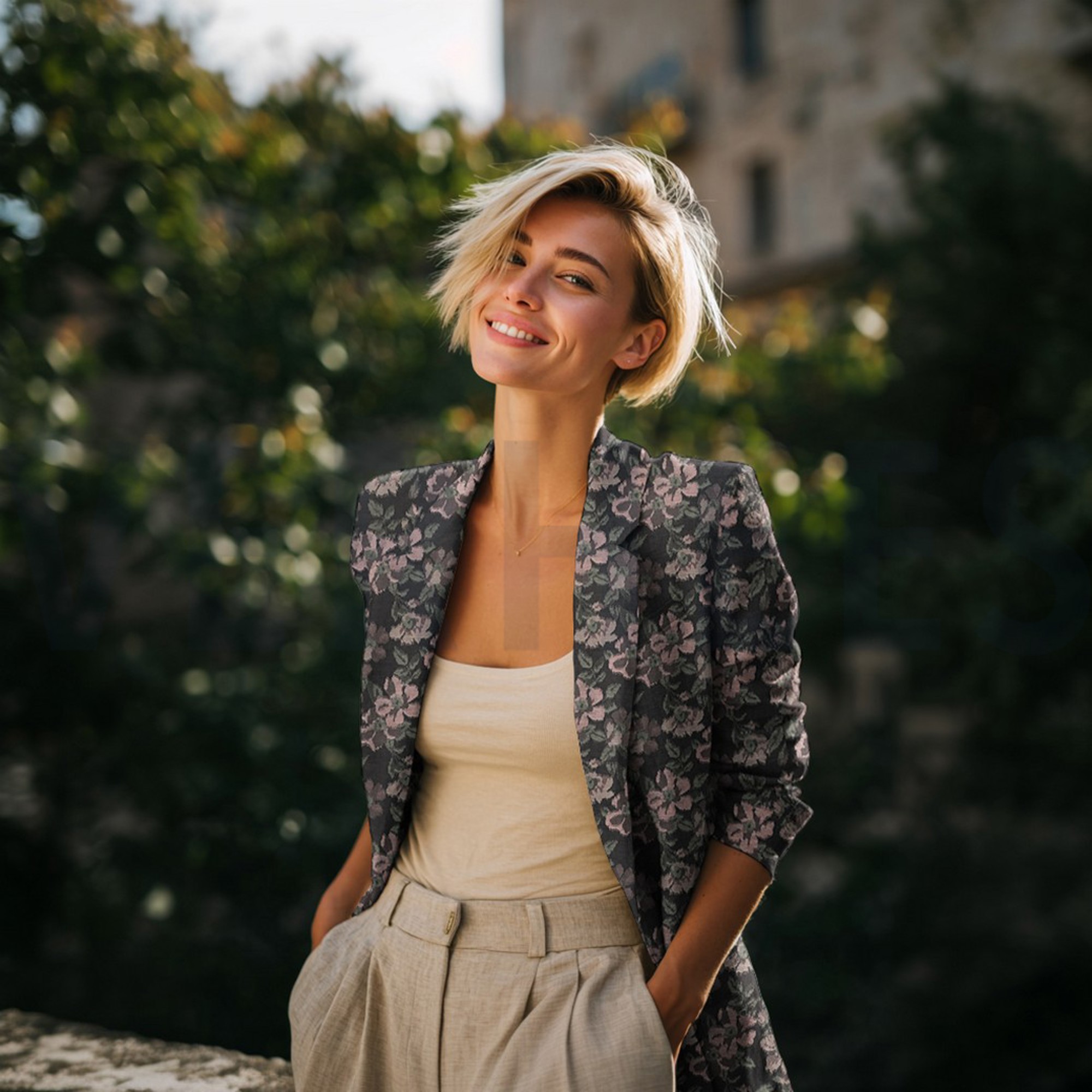 JACQUARD BLUMEN ALTROSA (high resolution) #6