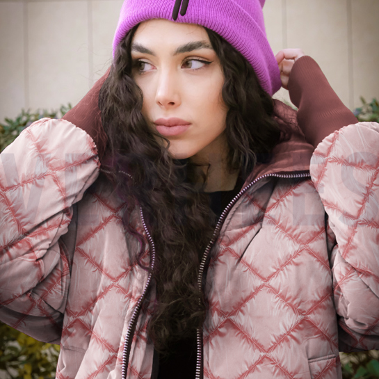 STEPPSTOFF GLÄNZEND ALTROSA #7