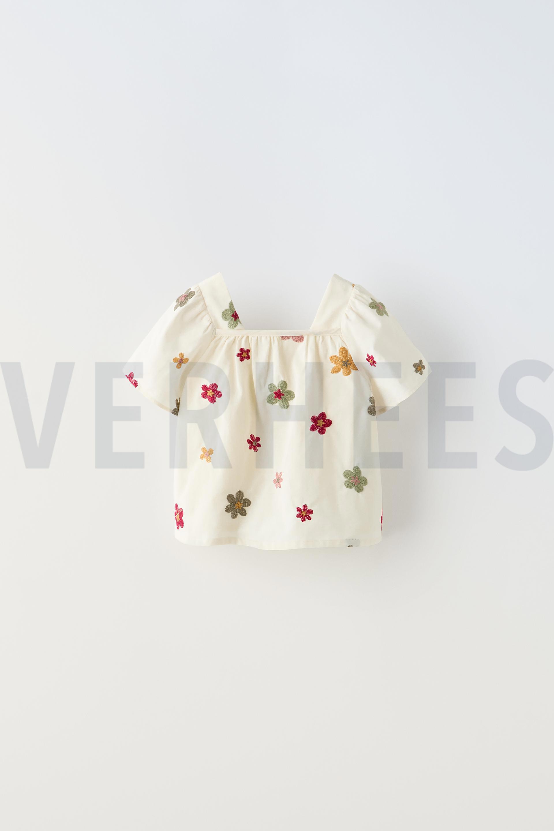 BAUMWOLLE VOILE STICKEREI BLUMEN SAND #7