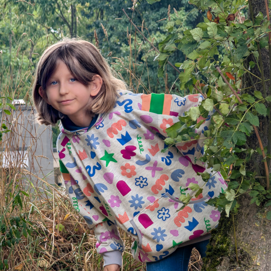 SWEAT MELANGE GLITZER DOODLE FORMEN ECRU #7