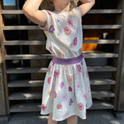 JERSEY MELANGE GLITTER SMILEYS ROOKBLAUW (thumbnail) #6