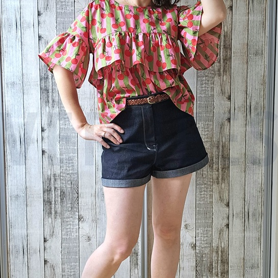 FINE POPLIN FRUIT PETROL #7