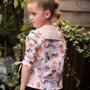 POPELINE DE COTON DIGITAL CHIENS BLANC CASSÉ (thumbnail) #6