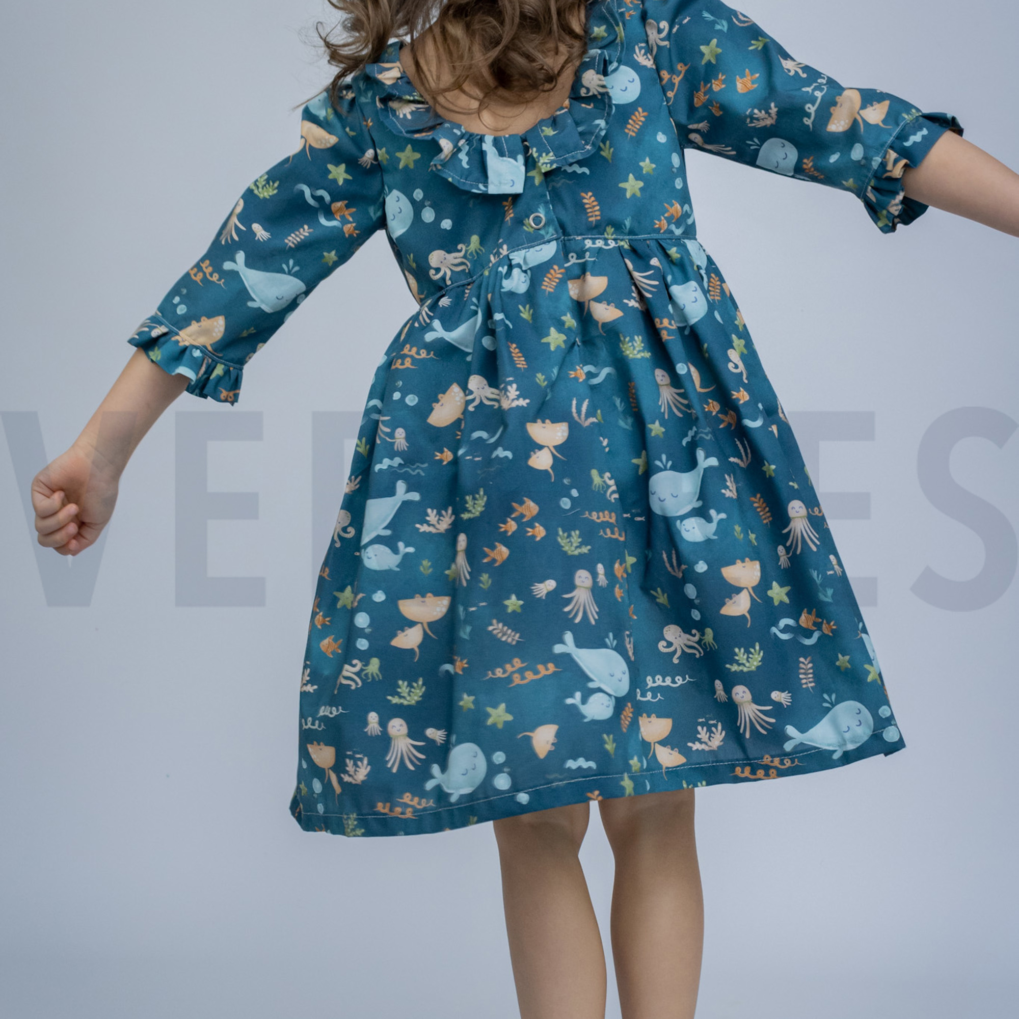 KATOENEN POPLIN DIGITAAL WALVISSEN PETROL (high resolution) #6