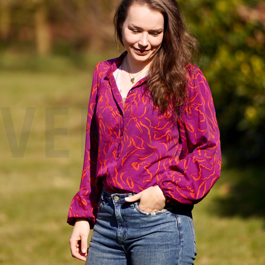 VISCOSE ROSELLA STRETCH ABSTRACT PETROL #7