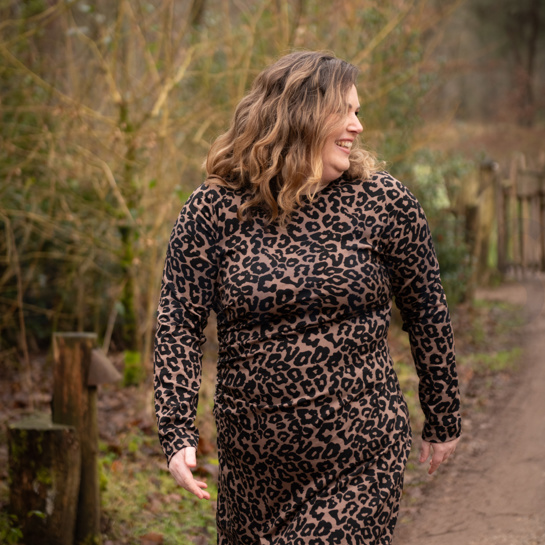 VISKOSE ROSELLA STRETCH TIERHAUT BRAUN #7