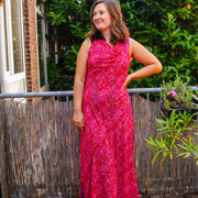 VISCOSE RADIANCE DIGITAL FLOWERS NAVY (thumbnail) #6