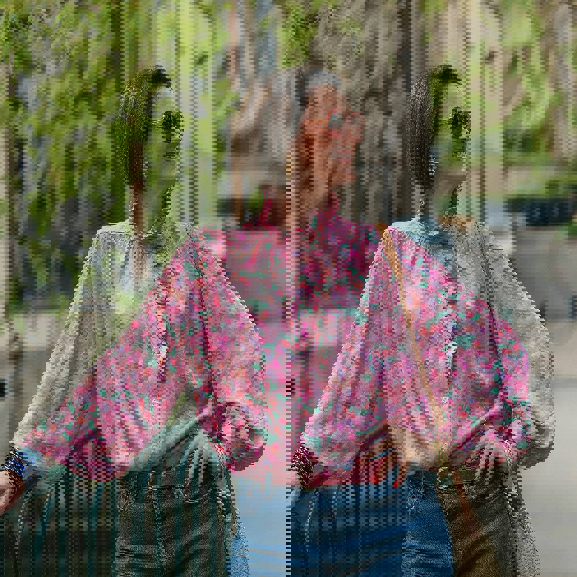 VISCOSE SATIJN DIGITAAL ABSTRACT ROZE (high resolution) #6