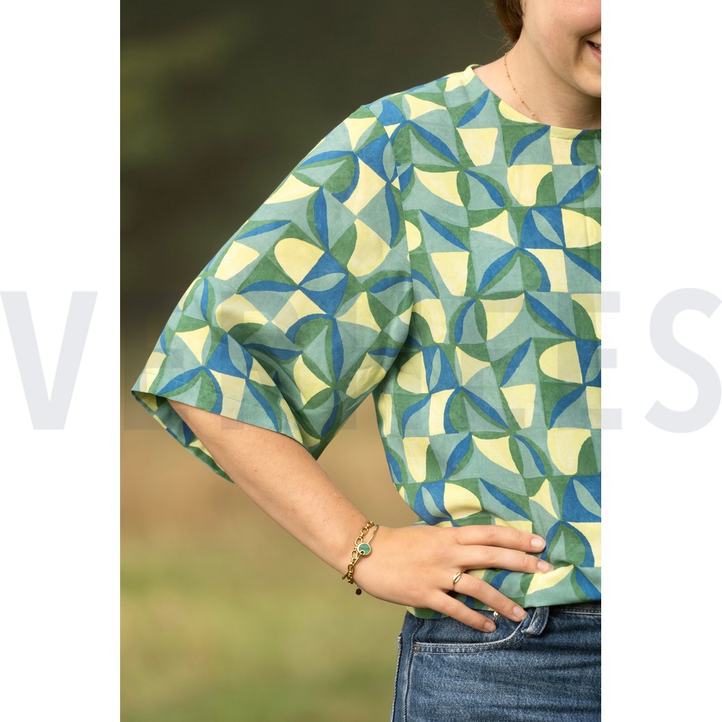 LENZING™ ECOVERO™ DIGITAL ABSTRACT GREEN #7