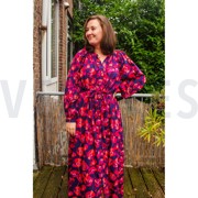 COTTON VISCOSE FLOWERS BURGUNDY (thumbnail) #6