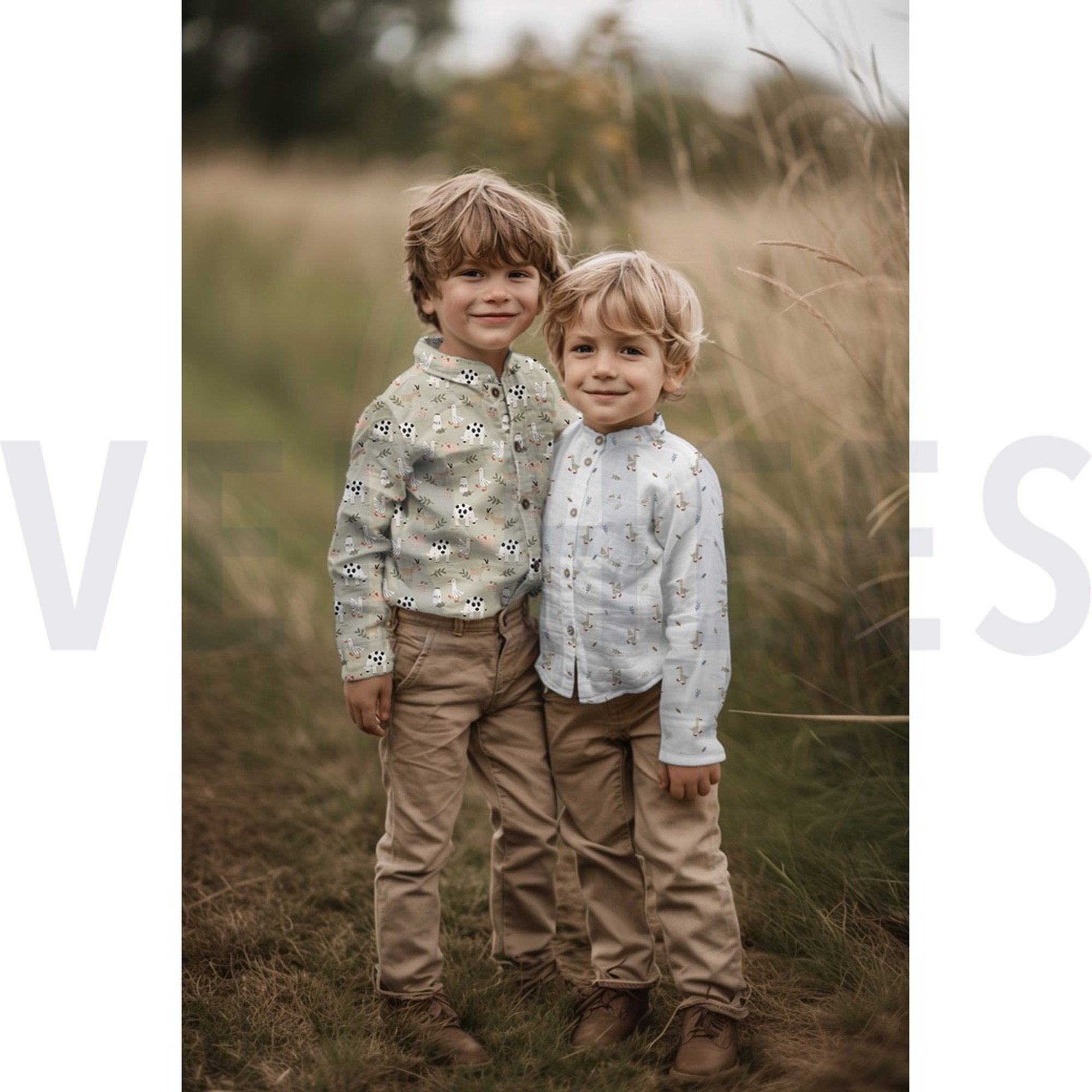 FINE POPLIN GOTS FARM ANIMALS SAGE (high resolution) #6