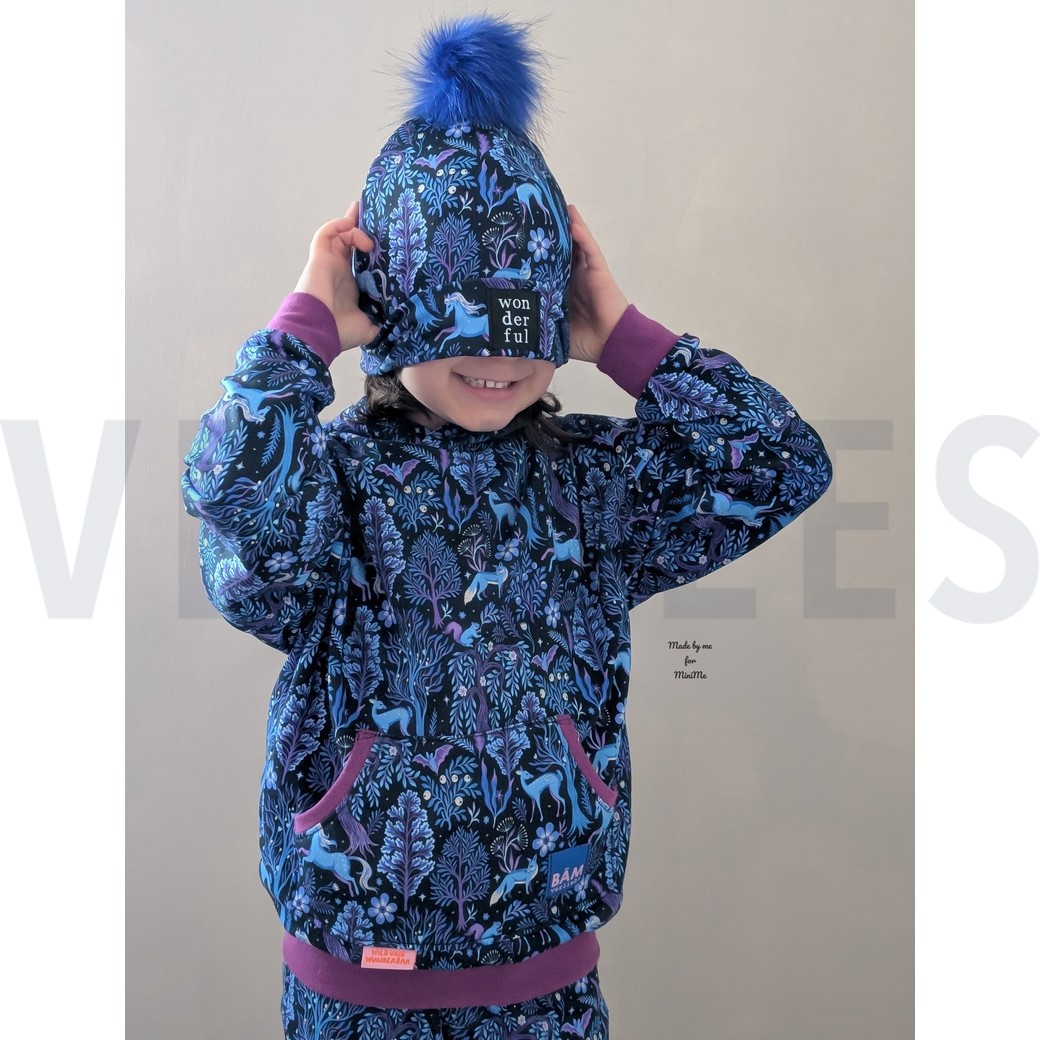 FRENCH TERRY DIGITAL FOREST ANIMALS NAVY #7