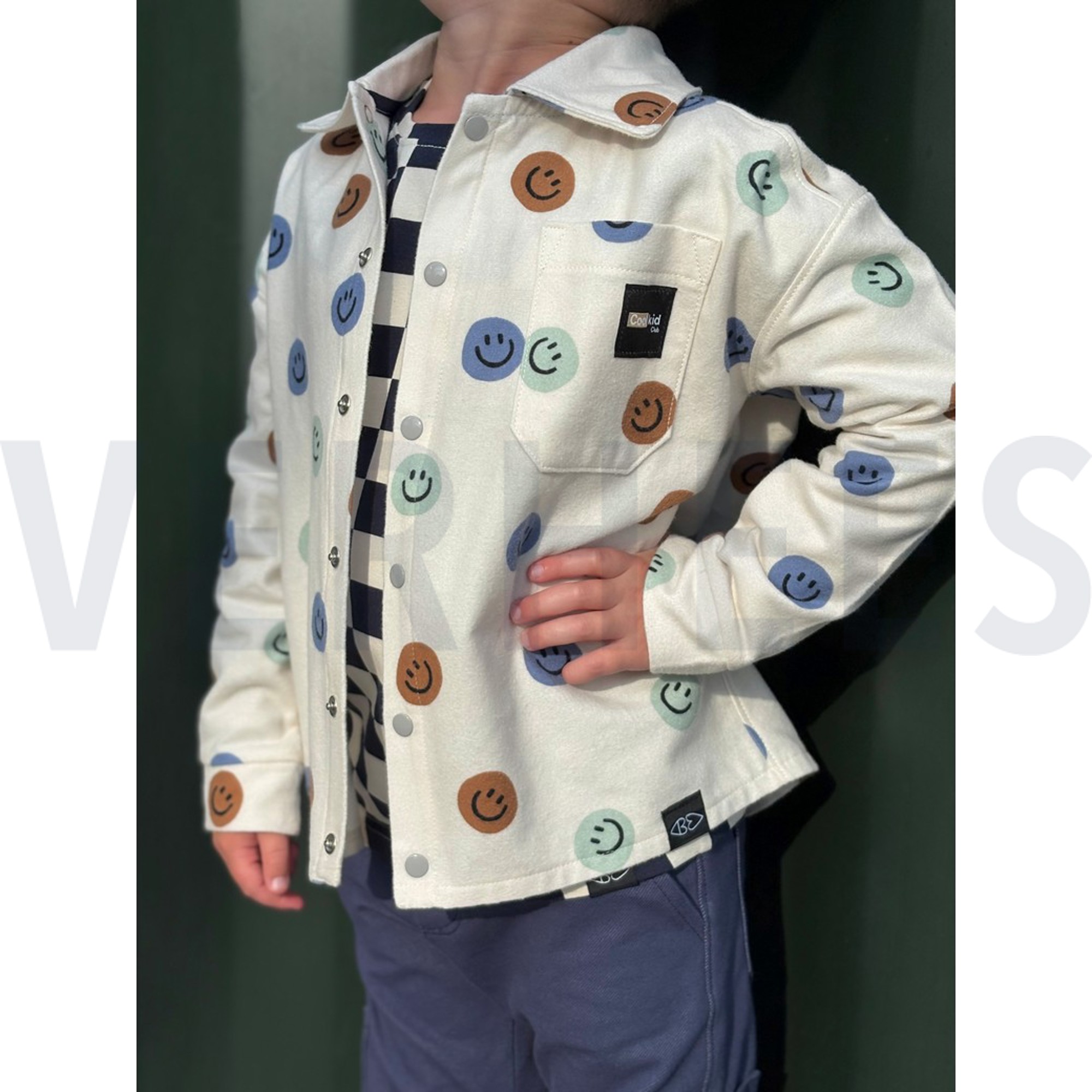 FLANELL SMILEYS GRÜN (high resolution) #6