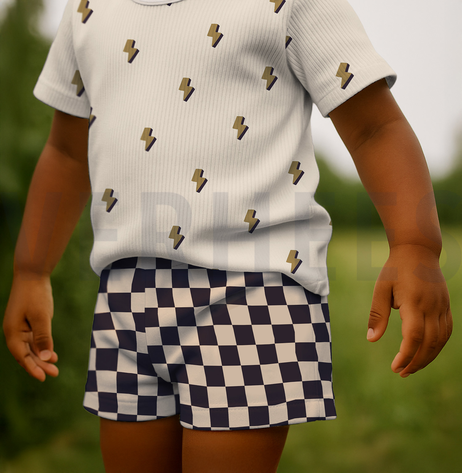 JERSEY GOTS NATURAL CHECKS NATURAL #7