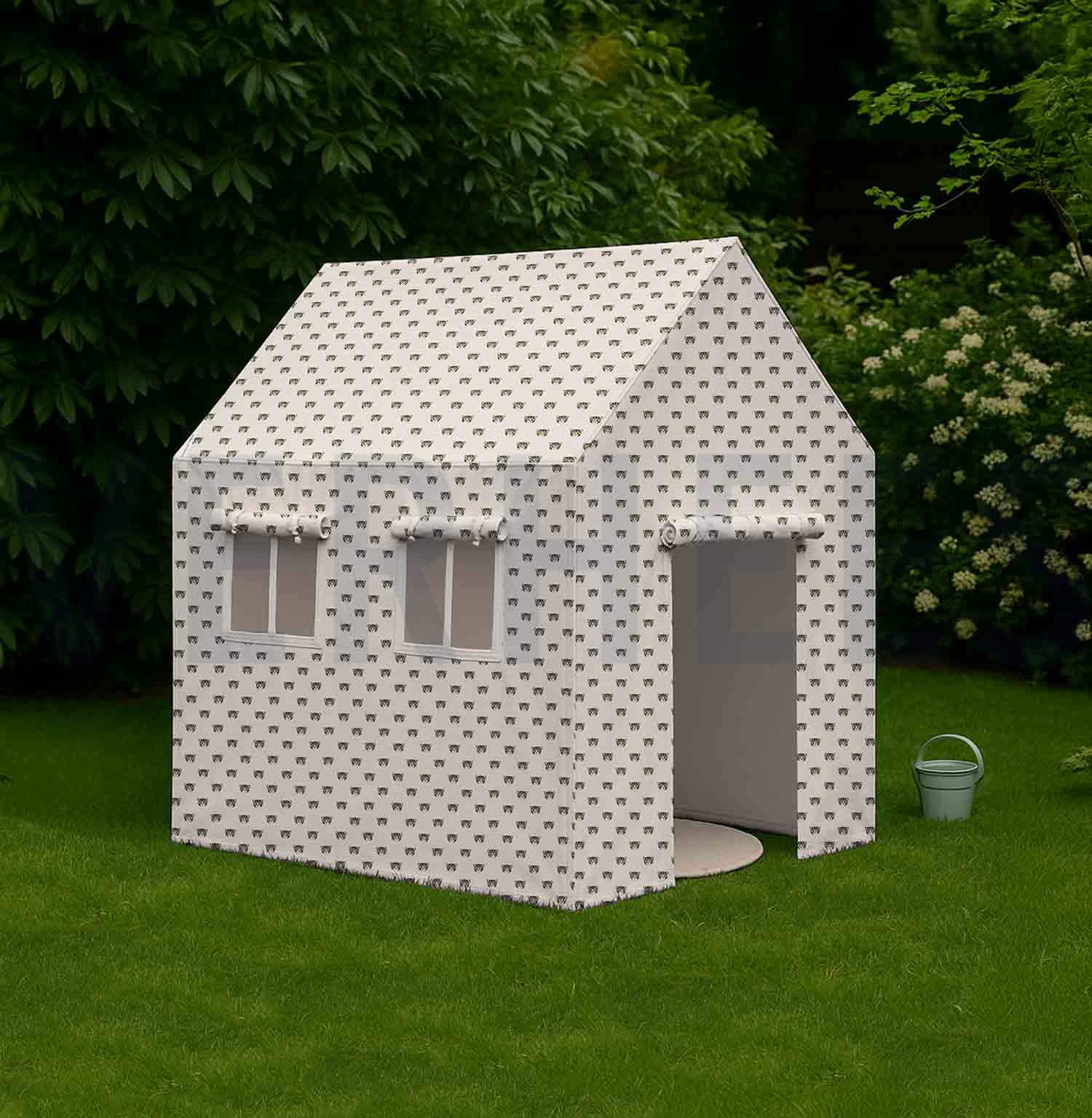 KATOENEN POPLIN GOTS NATUREL TIJGERS NATUREL #7