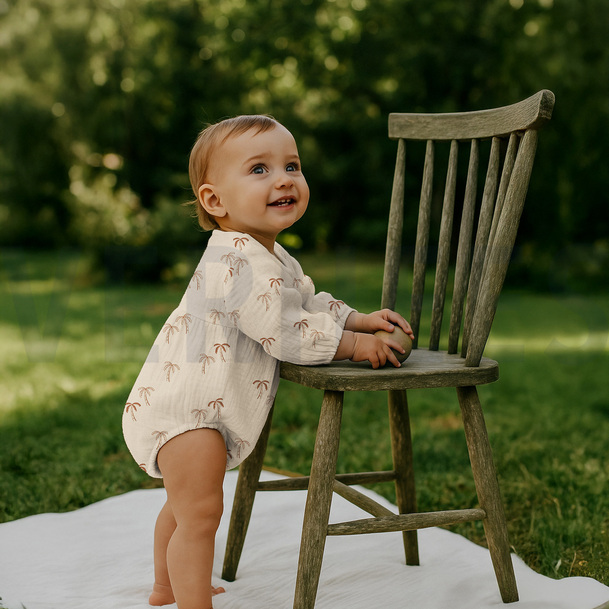 DOUBLE GAUZE GOTS NATURAL PALMBOMEN NATUREL (high resolution) #6