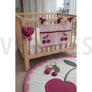 POPELINE DE COTON TISSAGE FIN DIGITAL CERISES PANNEAU MAUVE (thumbnail) #6