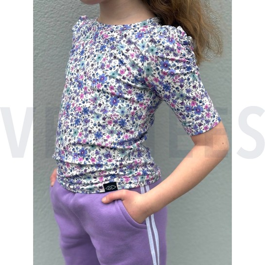 JERSEY DIGITAL BLUMEN BORDEAUXROT #7