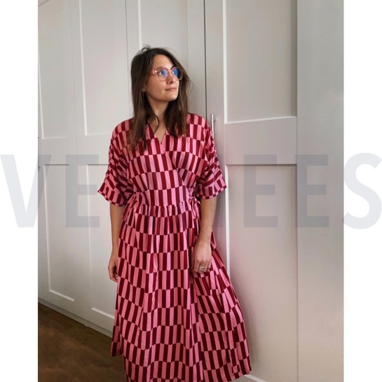 LENZING™ ECOVERO™ RAYURES BRUN #7