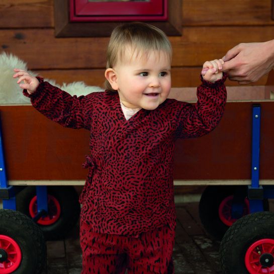 JERSEY DOTS AND SHAPES OLD ROSE #7