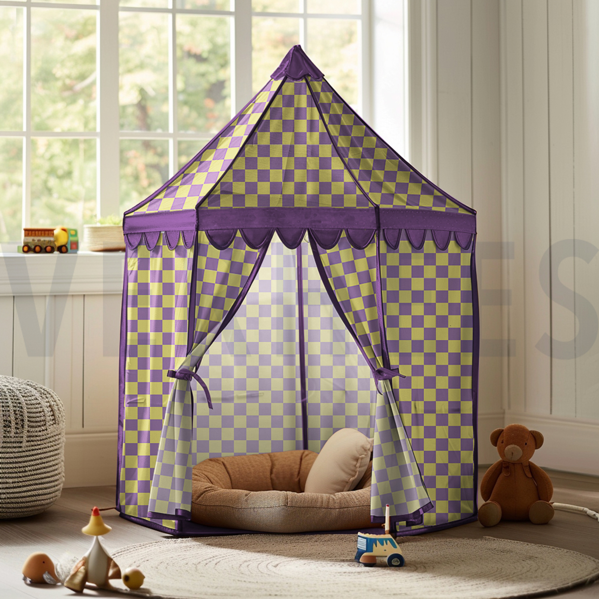 BESCHICHTETE BAUMWOLLE KAROS GRÜN/ROSA (high resolution) #6