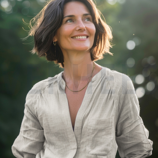 EUROPEAN FLAX LINEN 125 GM2 MISTY BLUE #7