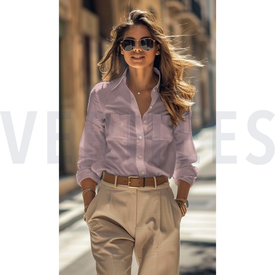 LINEN VISCOSE LIGHT PINK #7